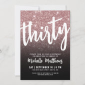 30 Zwart Roos Goud 30ste Verjaardag Kaart (Voorkant)