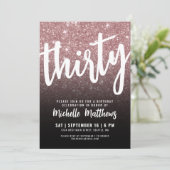 30 Zwart Roos Goud 30ste Verjaardag Kaart (Staand voorkant)