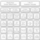 30 Zwart-wit Reisbevestiging Plein Sticker (Voorkant)