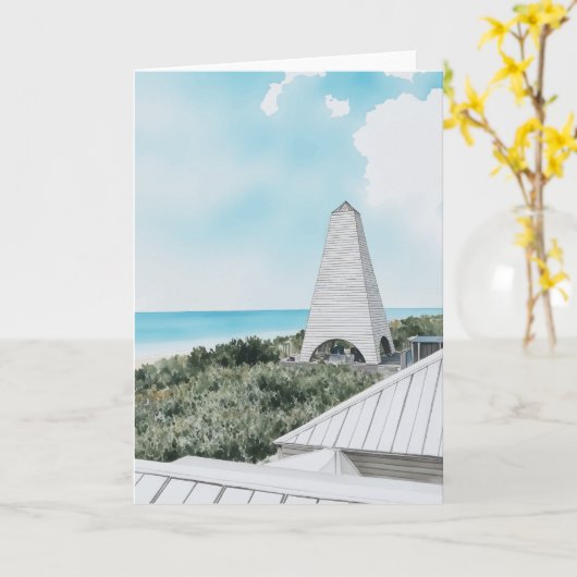 30A Florida Waterverf Wenskaart Kaart (Gele Bloem)