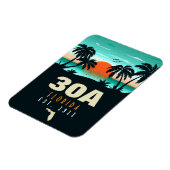 30a Route Florida Retro Sunset Souvenirs 60s Magneet (Linkerzijde)