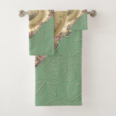 30e/12e Pearl & Groen Bruiloft Jubileum Bad Handdoek (Insitu)