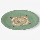 30e/12e Pearl & Groen Bruiloft Jubileum Papieren Bordje (Gekanteld)