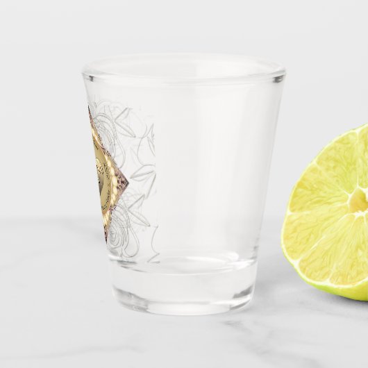 30e/12e Pearl & Groen Bruiloft Jubileum Shot Glas (Rechts)