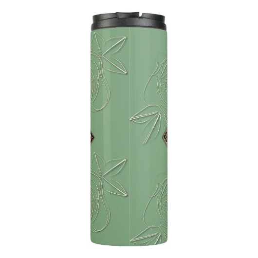 30e/12e Pearl & Groen Bruiloft Jubileum Thermosbeker (Achterkant)