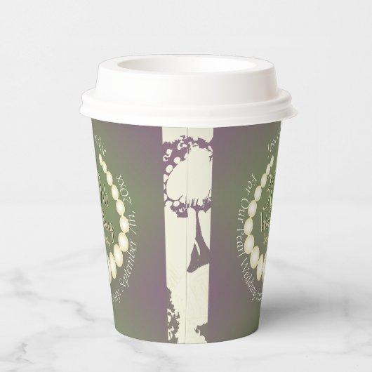 30e/12e Pearl Jubileum Papieren beker (Rechts)