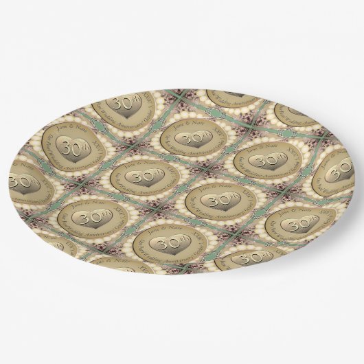 30e/12e Pearl Jubileum Sherpa Blanket Papieren Bordje (Gekanteld)