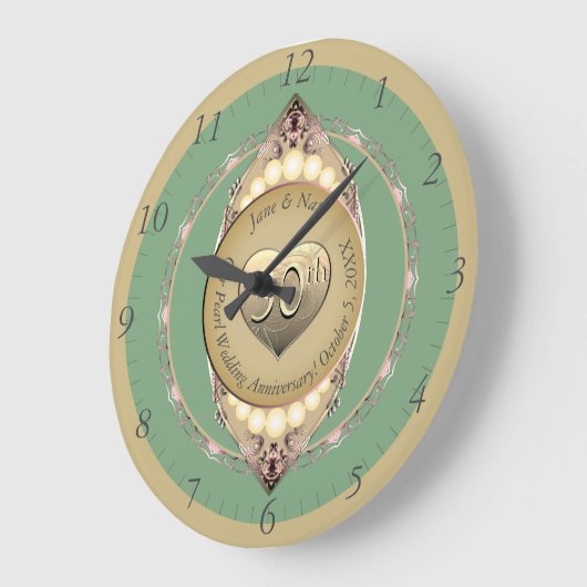 30e & 12e Pearl Jubileum wandklok (Hoek)