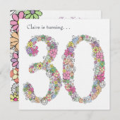 30e 30-Dames in het jaar Aangepaste uitnodiging (Voorkant / Achterkant)