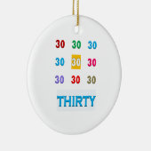 30e 30 Dertigste verjaardag Jubileum GIFTS UNIQU Keramisch Ornament (Rechts)