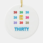 30e 30 Dertigste verjaardag Jubileum GIFTS UNIQU Keramisch Ornament (Voorkant)