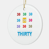 30e 30 Dertigste verjaardag Jubileum GIFTS UNIQU Keramisch Ornament (Links)