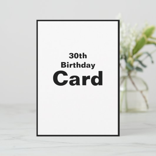 30e 30e 30 Dertig 3-0-dagkaart Kaart (Staand voorkant)