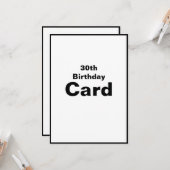 30e 30e 30 Dertig 3-0-dagkaart Kaart (Voorkant / Achterkant in situ)