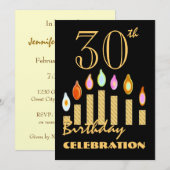 30e - 39e verjaardag van de goudkaarsen van de par kaart (Voorkant / Achterkant)