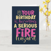 30e 40e 50e verjaardag van de gevreesde gevarendag kaart (Gele Bloem)