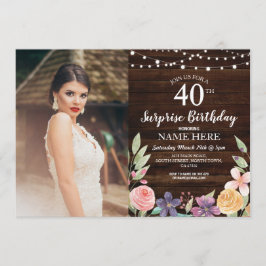 30e 50e 40e verjaardag van de Florale Foto van de  Kaart