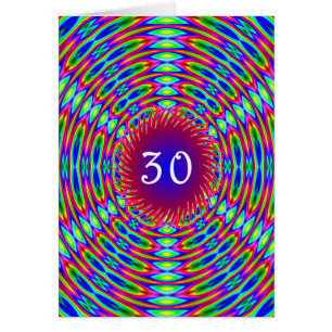 30e Abstracte Trippy Swirls van Birthday