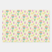 30e ballon met kaarsjes voor de geboorte inpakpapier vel (Voorkant)