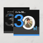 30e Big 3Oh! Foto van Birthday Party Sjabloon Foto Kaart (Voorkant / Achterkant)