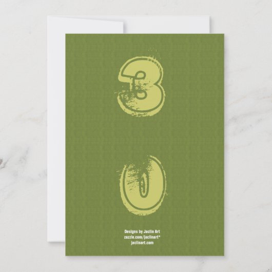 30e Birthday Army (Olijfgroen) V9 Kaart (Achterkant)