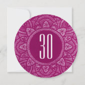 30e Birthday Burgundy  Lace Lijst V14A Kaart (Achterkant)