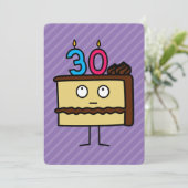 30e Birthday Cake met kaarsen Kaart (Staand voorkant)