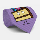 30e Birthday Cake met kaarsen Stropdas (Opgerold)