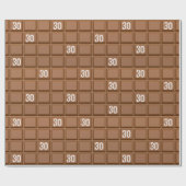 30e 'Birthday Chocolate' Snoep Bar-omslagpapier Cadeaupapier (Vlak)