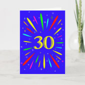 30e 'Birthday Explosion'-Kaart Kaart (Voorkant)
