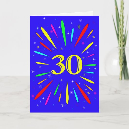 30e 'Birthday Explosion'-Kaart Kaart (Voorkant)