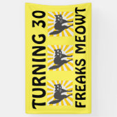 30E BIRTHDAY FUNNY CAT BANNER (Verticaal)
