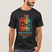30e Birthday Level 30 Gamepad Retro Gamer T-shirt (Voorkant)