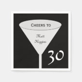 30e Birthday Party Paper Napkins Servet (Voorkant)