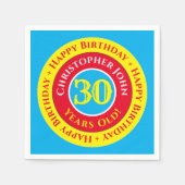 30e Birthday Party Paper Napkins Servet (Voorkant)