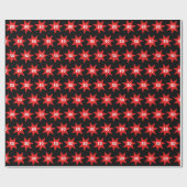 30e Birthday Red Star Cadeaupapier (Vlak)