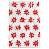 30e Birthday Red Star Medium Cadeauzakje (Achterkant)