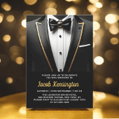 30e Black and Gold Tuxedo verjaardagsevenement Kaart