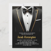 30e Black and Gold Tuxedo verjaardagsevenement Kaart (Voorkant)