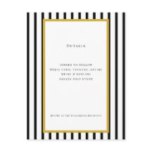 30e Black & Gold Verjaardag Details Kaart Inzetstu