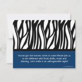 30e blauwe Zebra Kaart (Achterkant)