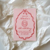 30e Bow Hand getrokken Coquette Dertigste verjaard Kaart