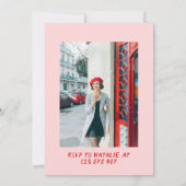 30e Bow Hand getrokken Coquette Foto Cake Verjaard Kaart (Achterkant)