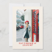 30e Bow Hand Getrokken Coquette Foto Verjaardagsfe Kaart (Achterkant)