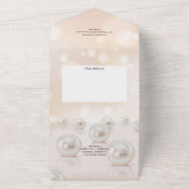 30e bruiloft feest met parels All In One uitnodig Uitnodiging (Buitenkant)