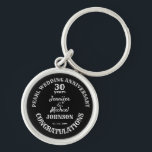 30e bruiloft Jubileum cadeau. Bewerkbare naam/datu Sleutelhanger<br><div class="desc">Jubileum cadeau,  of het nu bruiloft,  pensioen,  afstuderen,  volwassenheid of verloving is,  de tekst is volledig bewerkbaar om bij uw gelegenheid te passen. Elk jubileum kan worden toegevoegd aan deze sleutelhanger.</div>