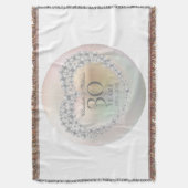 30e bruiloft Jubileum Chic Pearl Heart Deken (Voorkant Verticaal)