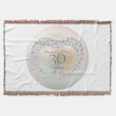 30e bruiloft Jubileum Chic Pearl Heart Deken (Voorkant)