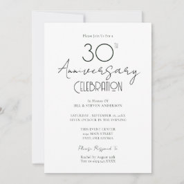 30e bruiloft Jubileum Elegant Script Kaart