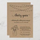 30e bruiloft Jubileum Feestuitnodiging Kaart (Voorkant / Achterkant)